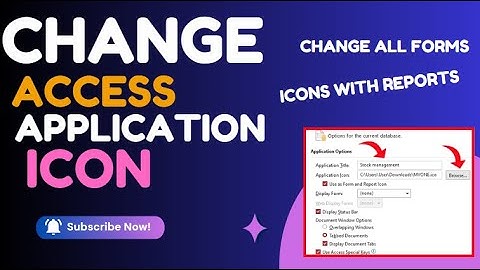 How to change icon in ms access |ms access application icon |ms access add icon to form |insert icon