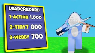 Hitting 1,000 wins on Monthly Wins In Roblox Bedwars