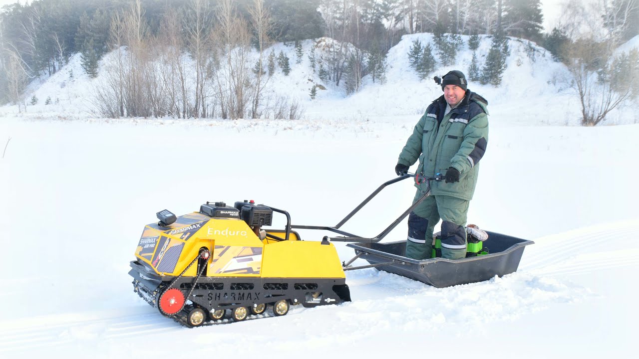 Мотобуксировщик Sharmax S500 1450 HP20 ENDURO пробный выезд!