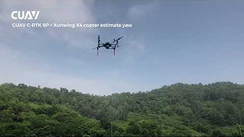 CUAV C-RTK 9P RTK double antennas&XunWing X4 Copter Drone estimate yaw
