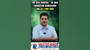 For 12th Graders - CA CMA Foundation admissions are all time high