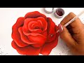 Cómo Pintar Flores / Pintando una Rosa Roja