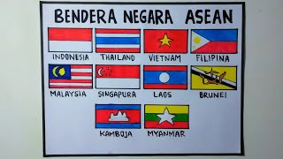 Menggambar bendera negara asean - GAMBAR BENDERA NEGARA ASEAN