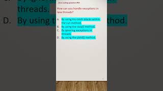 #64 java interview questions and answers| java multithread #codingshorts #codinginterviewquestions