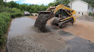 Expanding and repairing a parking lot/driveway