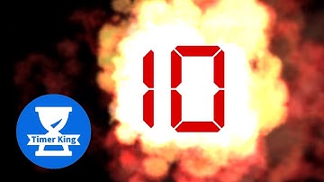 10 Second Ticking Countdown Timer With Bomb Explosion Sound | Digital LED Style.