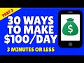 Make Money Online 2021 💰 30 Ways To Make $100 - Part 2 💰 Work From Home 2021 💰💰💰
