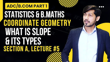 Lecture 5, Slope and its types, Coordinate System, ADC/BCOM Business Math
