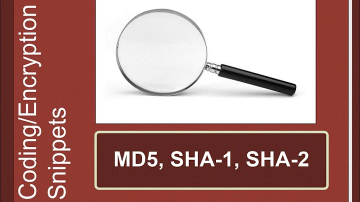 Security Snippets: MD5, SHA-1 and SHA-2