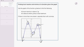 13 15 Finding local maxima and minima of a function given the graph