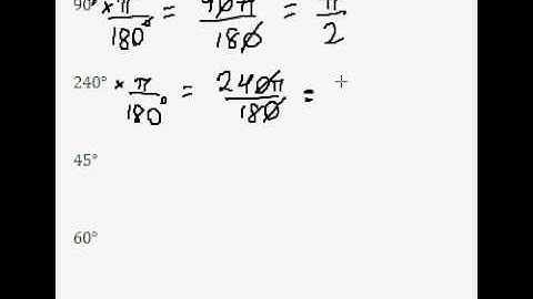 Introduction to Trigonometry (pt. 1) - converting degrees to radians