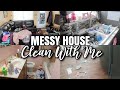 EXTREME CLEAN WITH ME | MESSY HOUSE CLEANING MOTIVATION | 😲 CLEANING UNDER COUCH