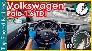VW Polo VI 1.6 TDI (2019) AUTOBAHN POV TOP SPEED 🚀 #TopSpeedBrothers