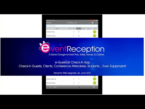 e-GuestList Check-In App - Check-In Guests/Clients/Attendees/Equipment and more | EventReception