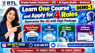Oracle Fusion Technical + OIC + AI Agent Studio + Redwood Placement Oriented Training