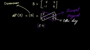Determinant of a 2x2 Matrix | Matrices | Post Sec Math | KA Urdu