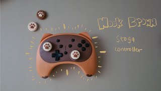 Tom Nook look a like face Controller | Stoga Nook Brown | Unbox & Pairing with Switch