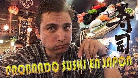 Probando Sushi en Japon