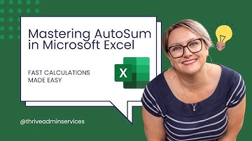 Mastering AutoSum in Microsoft Excel - fast calculations made easy