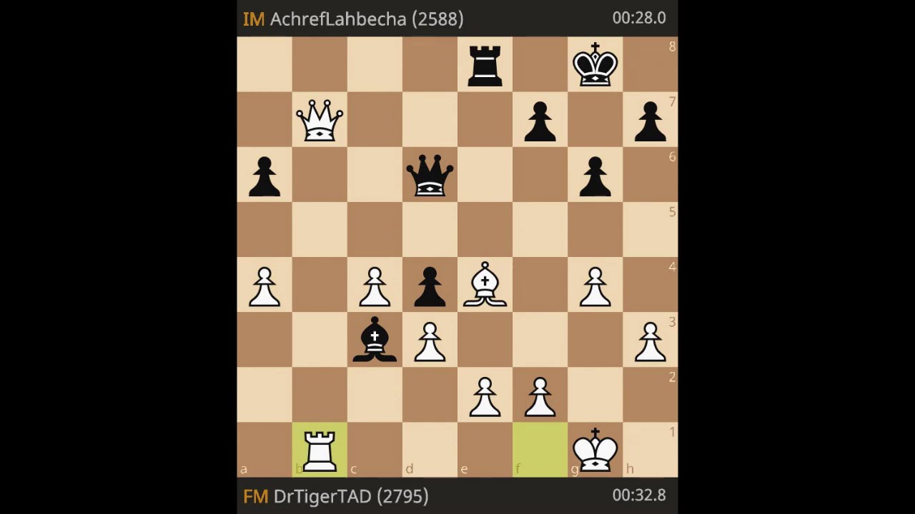 FM Tihomir Dovramadjiev (BUL) 1:0 IM Achraf Hbacha (TUN)