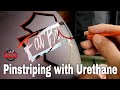 Pinstriping The Fat Bagger with urethane paint