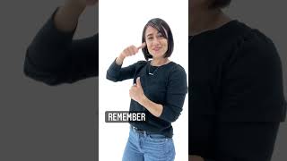 REMEMBER | ASL Glossary | The ASL Shop Remember Repent Return Asl Version
