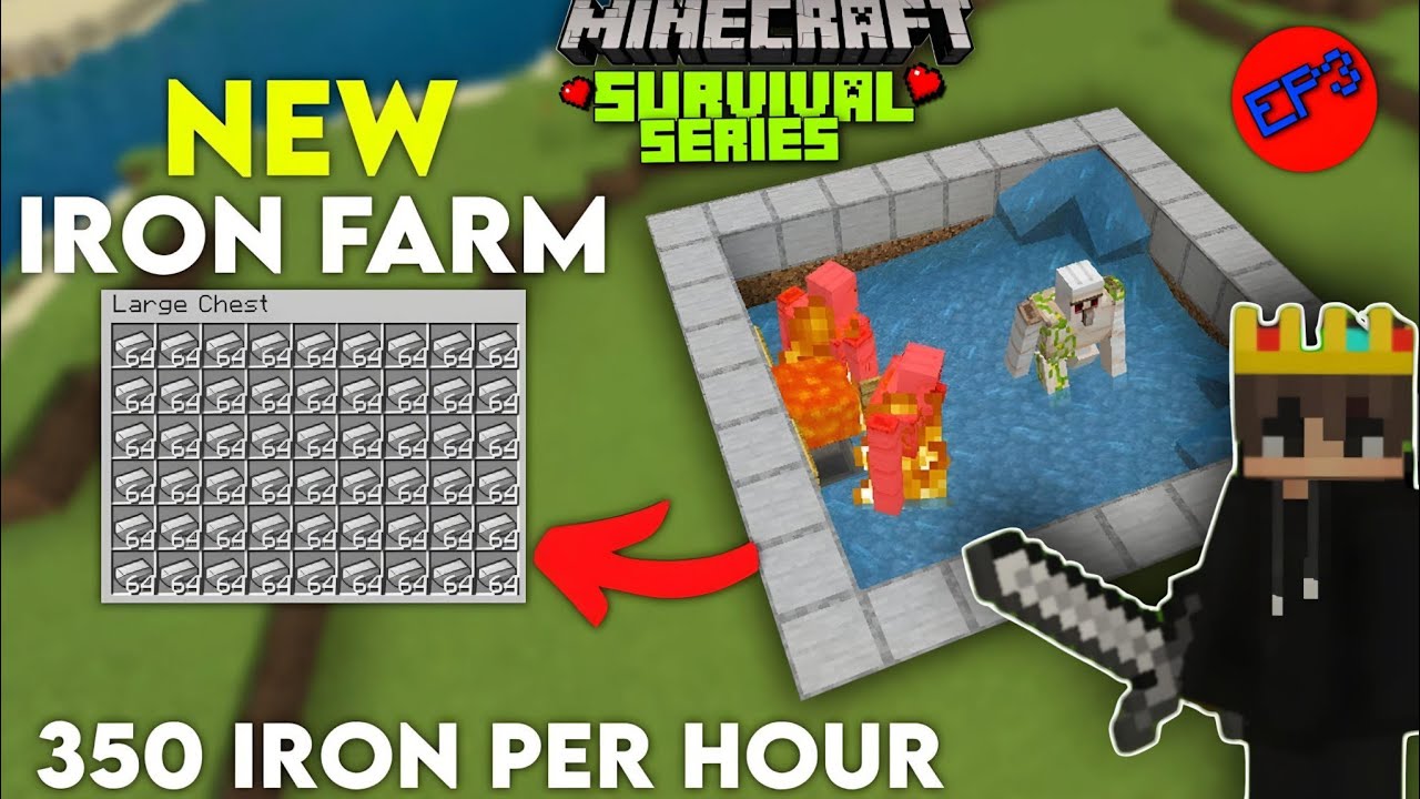 How make iron farm in Minecraft Survival series|EP 3 🔥in hindi - YouTube