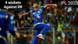 Jasprit Bumrah Wickets Today Against RR | Bumrah 4 wickets in Ipl 2020 | MI vs RR match highlights
