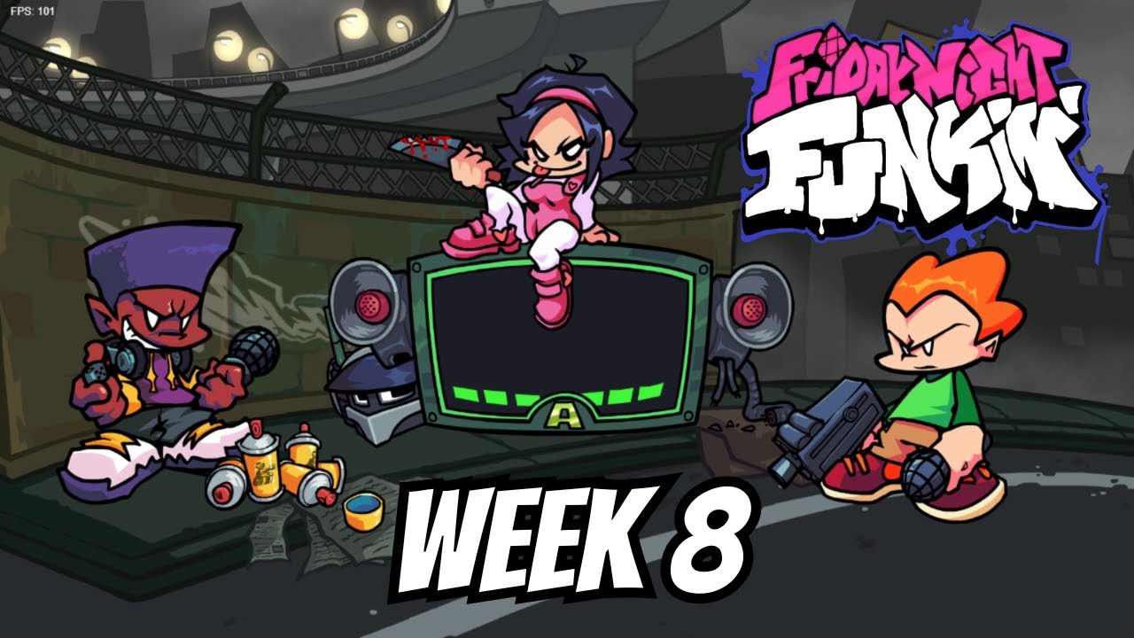 Friday Night Funkin WEEK 8 HARD MODE - Full Gameplay & All Cutscene