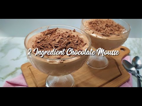 Just need chocolate & cream for this 2 ingredient chocolate mousse