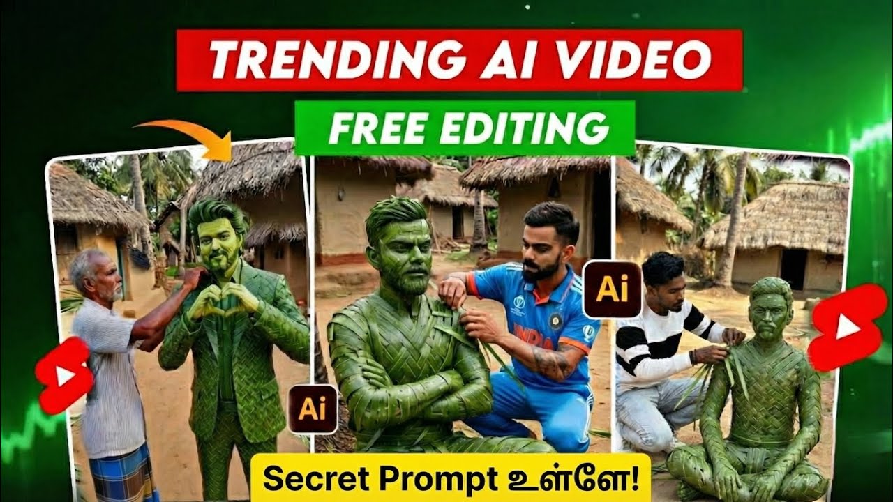Trending Coconut Leaf AI Editing Tutorial Tamil🔥| Viral Reel Step by Step Tutorial | Ai videoEditing