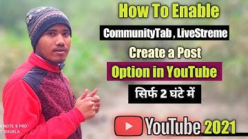 How to Enable, Community, Livestreme, Create a post Option on YouTube।। Technical Mohit Shukla।।
