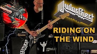 Guitar Cover // Judas Priest - 'Riding on the Wind' (with lyrics in the video) // August 16, 2023