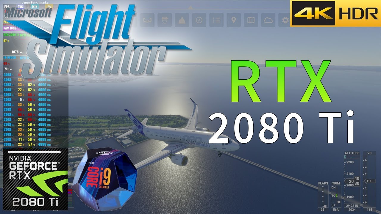 Microsoft flight simulator, requisitos: RTX 2080 y 150GB para 4K