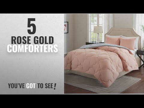 top-10-rose-gold-comforters-[2018]:-comfort-spaces-–-vixie-reversible-down-alternative-comforter