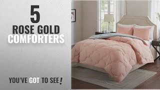 Top 10 Rose Gold Comforters  [2018]: Comfort Spaces – Vixie Reversible Down Alternative Comforter