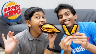 🔥 SPICY CRISPY CHICKEN BURGER | Burger King | VelBros Tamil