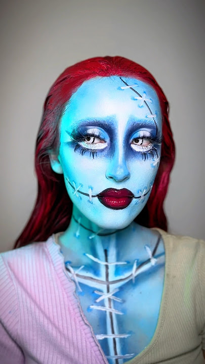 Sally Stitches makeup!! 🪡   #sallystitches #sally #sallymakeup #nightmarebeforechristmas