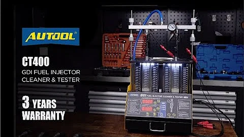 AUTOOL CT400 GDI Fuel Injector Cleaner & Tester Machine 6-cylinder