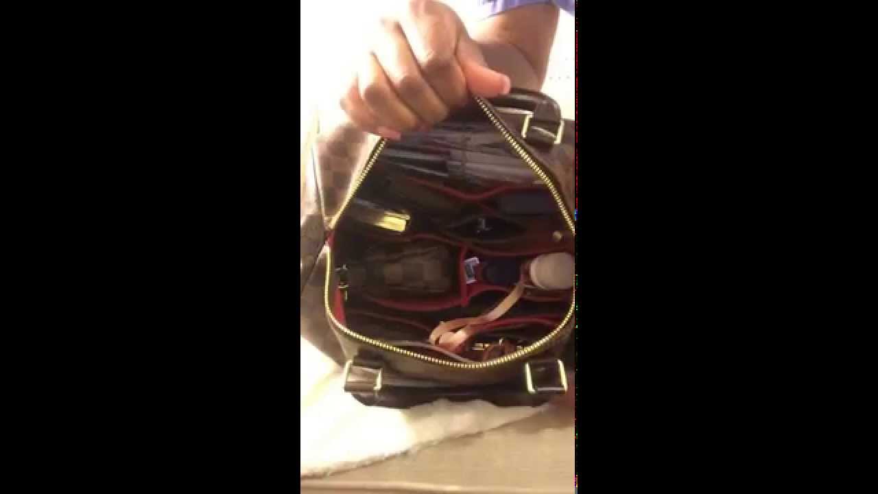 LOUIS VUITTON SPEEDY 30 / SAMORGA ORGANIZER -WHATS IN MY BAG - YouTube