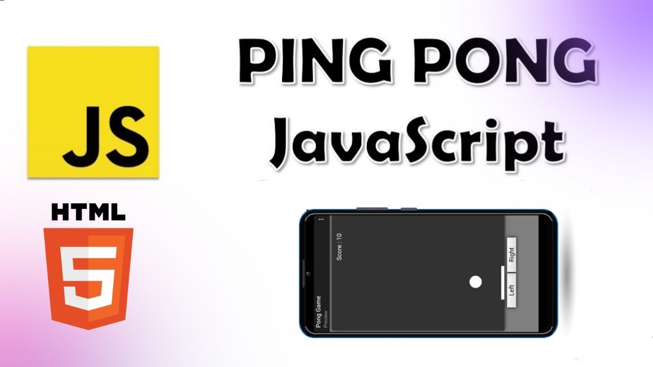 Create the fun ping pong game with the use of HTML and JAVA