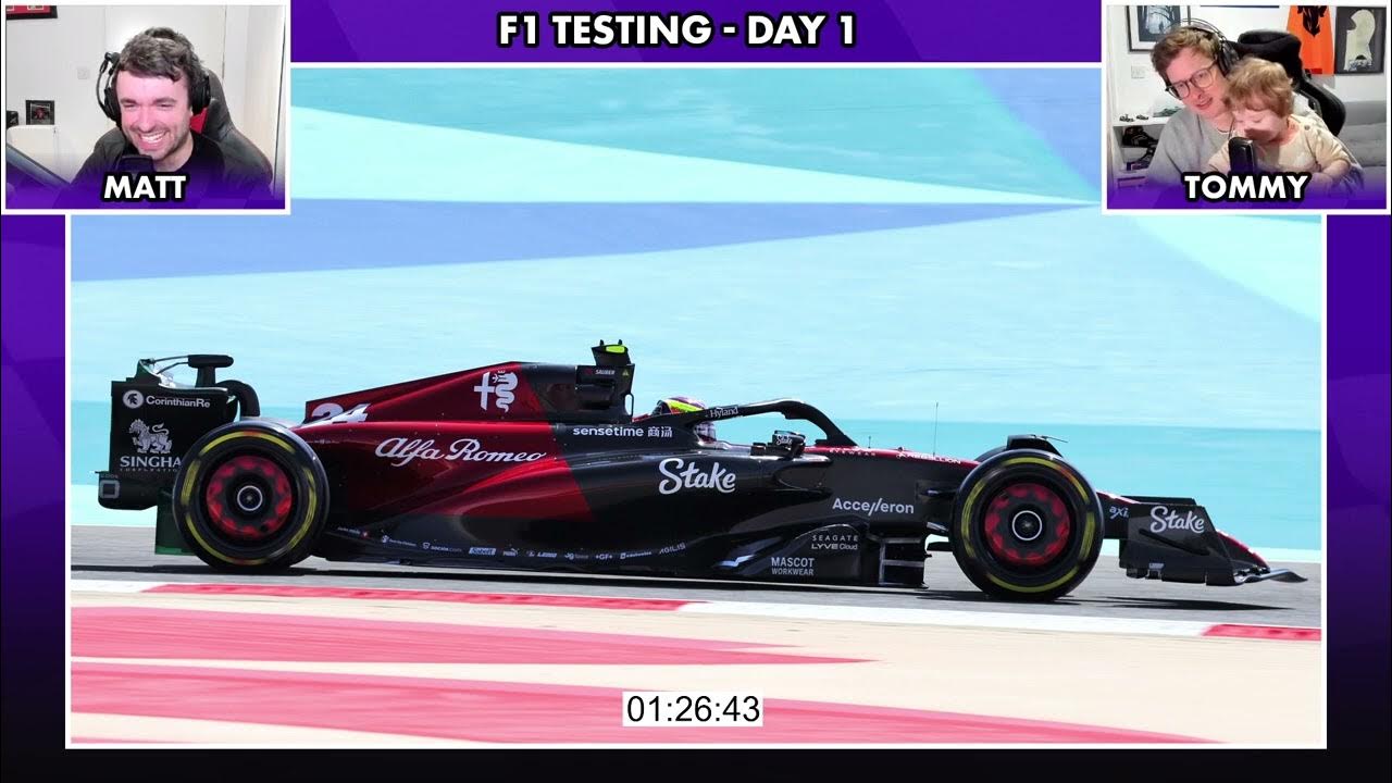F1 testing live commentary from future f1 world champion grace