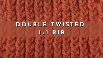 How to Knit the Double Twisted 1x1 Rib Stitch | Knitting Stitch Pattern | English Style