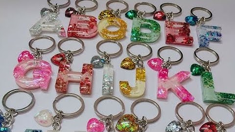 Alphabet Resin Keychain / Resin Art / Step by Step #13