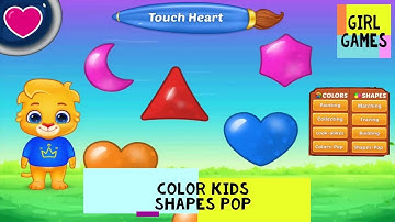 Color Kids Game Shapes Pop Balloons - Learning Shapes for Preschoolers, Kindergarten, Toddlers