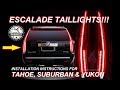 Chevy Tahoe Suburban GMC Yukon XL with Escalade Tail Lights Conversion How-To Install LED 2007-2014