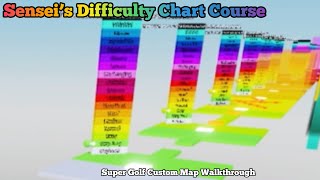 Roblox Super Golf Custom Map:Sensei’s Difficulty Chart Course (walkthrough)