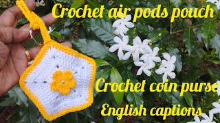 Simple crochet coin purse, Key chain pouch, Air pods pouch, Beginners crochet, Easy to learn. by Sylphi Crochet and Craft Tutorial 192 views 1 month ago 15 minutes