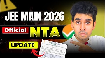 Urgent Official NTA Update | JEE Main 2026   #jeemain2026
