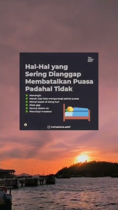 hal yang dianggap membatalkan puasa || quotes hijrah || story WA 30 detik || status wa || short